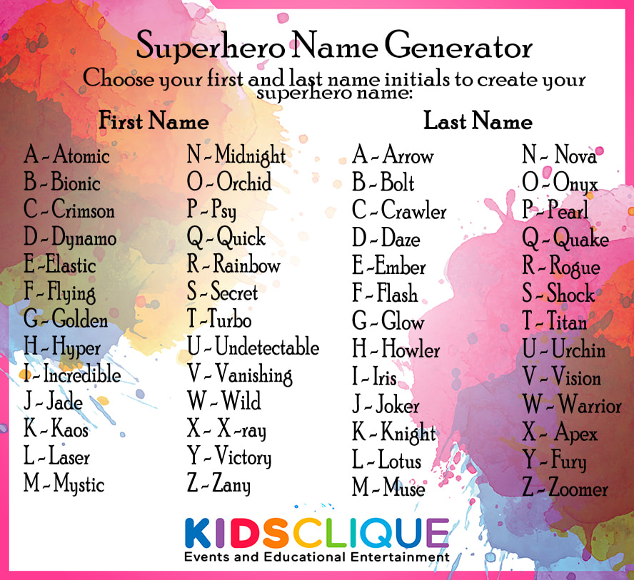 The Superhero Name Generator